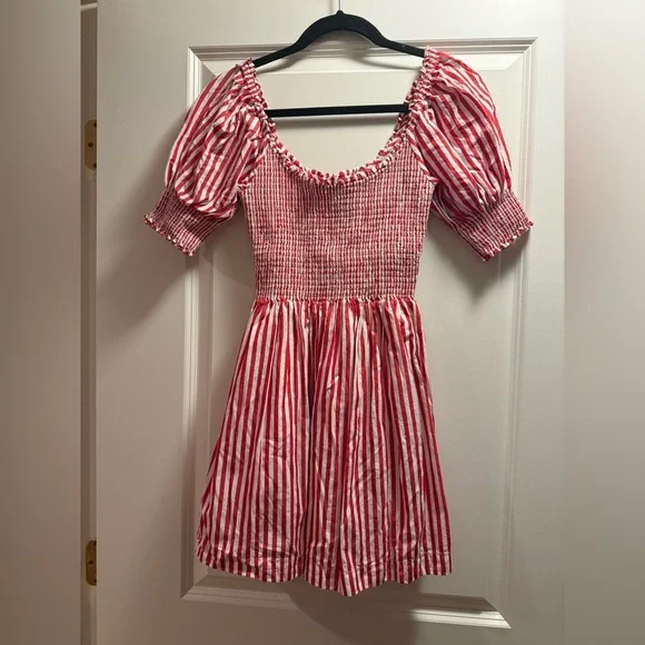 Hill House Red and White Naia Nap Dress - Picture 2 of 3
